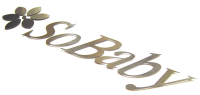 Flat cut stainless steel letters